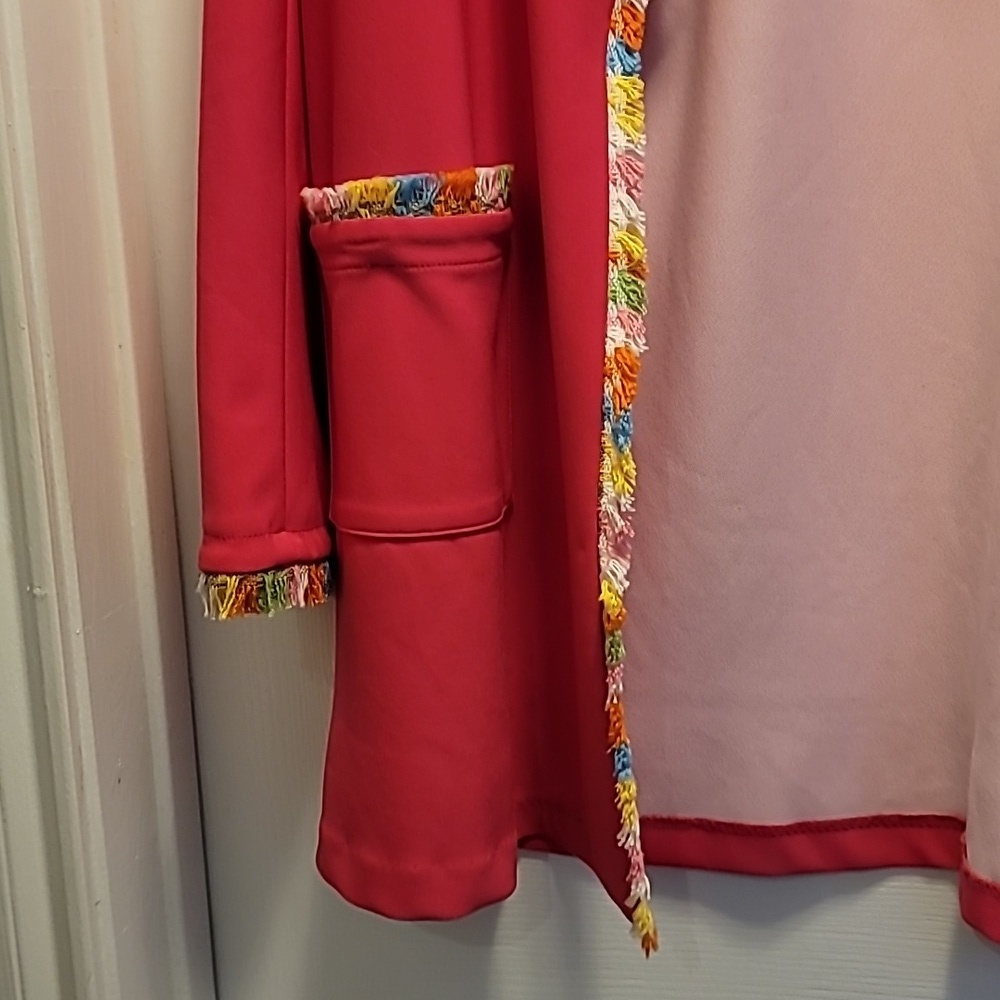 Scarpa Lauren Pierre Fuchsia Blazer with Colorful Trim Size Large Nwt - Picture 4 of 10